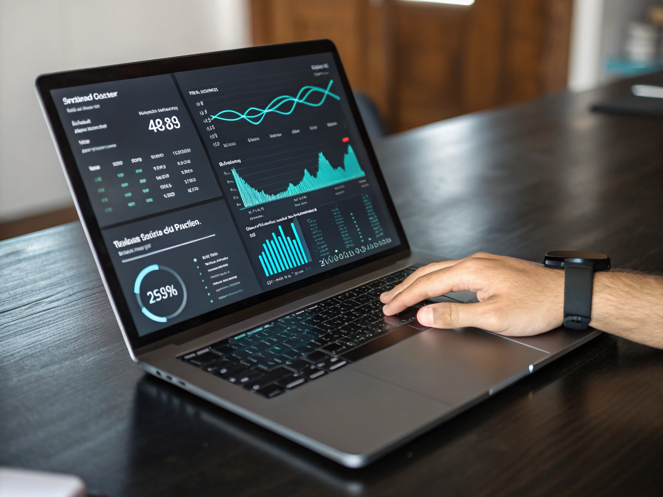 AI-generated SaaS analytics dashboard mockup